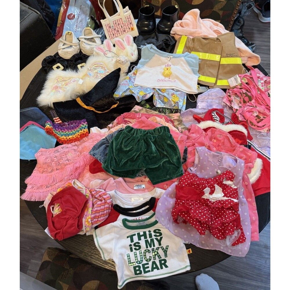Huge VTG Y2K Build A Bear Clothes Lot BABW Outfits Shoes Costumes accessories